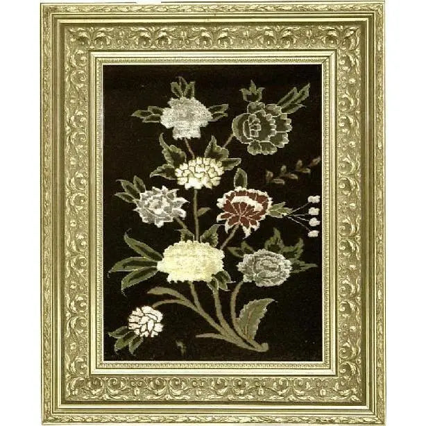 Framed Persian Rug Hand-Knotted Patterned Made With Wool And Cotton 50"' X 70"' Abcp-22